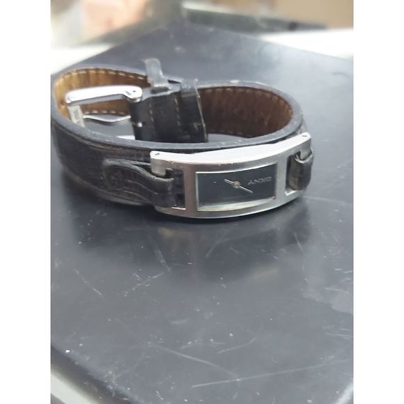 DKNY Silver & Brown Leather Wrist Watch - Picture 4 of 8